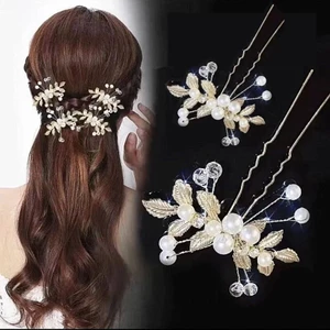 Kẹp TóC HìNh Hoa ĐíNh Kim Cương NgọC Trai Giả Dễ Thương Cho Nữ
