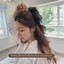 JVSUB Voan Nơ Chuối Kẹp, Mũ Đội Đầu Vintage Đuôi Ngựa Kẹp Tóc, 2023 Dọc Thời Trang Vuốt Tóc Nữ