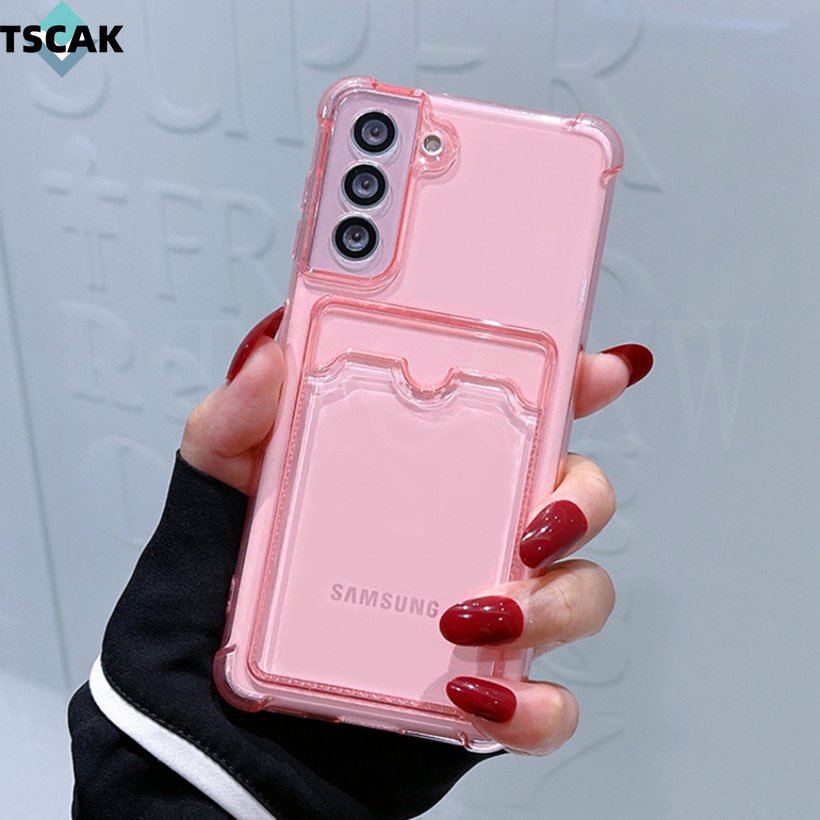 Ốp Điện Thoại TPU Màu Kẹo Trong Suốt Có Túi Khí Chống Rơi Và Ngăn Đựng Thẻ Cho Samsung A13 A14 A23 A33 A34 A53 A54