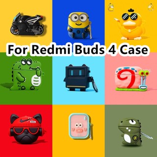 【 imamura 】 Dành Cho Redmi Buds 4 Ốp Lưng Hoạt Hình Hợp Thời Trang Màu Hồng Ốc Cho Redmi Buds 4 Vỏ Mềm Vỏ Tai Nghe