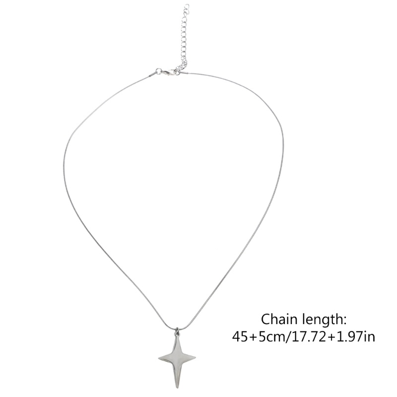 Dasbsug Thời Trang Bốn Cánh Ngôi Sao Vòng Cổ Đơn Giản Xương Đòn Dây Chuyền Chữ Thập Vòng Cổ Crucifix Vòng Cổ Choker Cho Wo