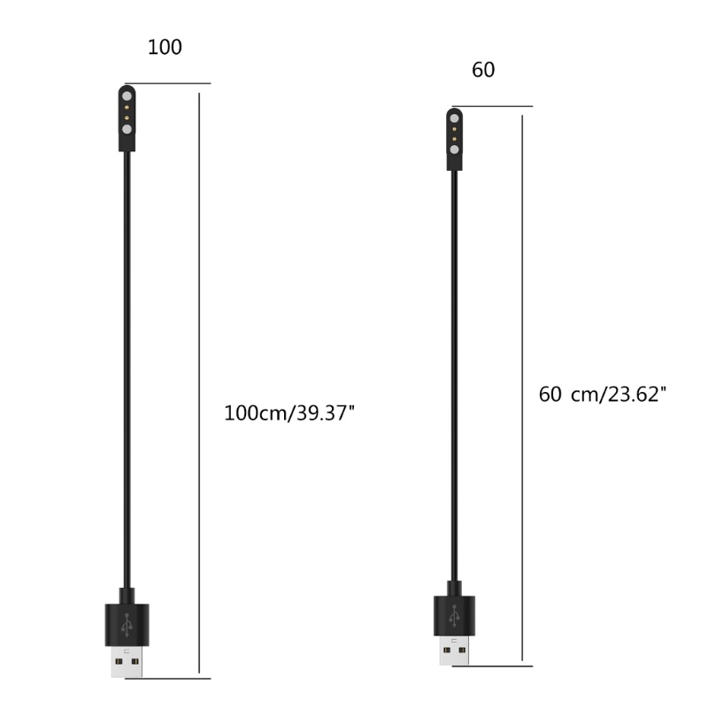 【 3C 】 Cáp Sạc Từ Tính USB 2Pin 0.6M / 1M Dây Dài Cho Đồng Hồ Kieslect K10 K11