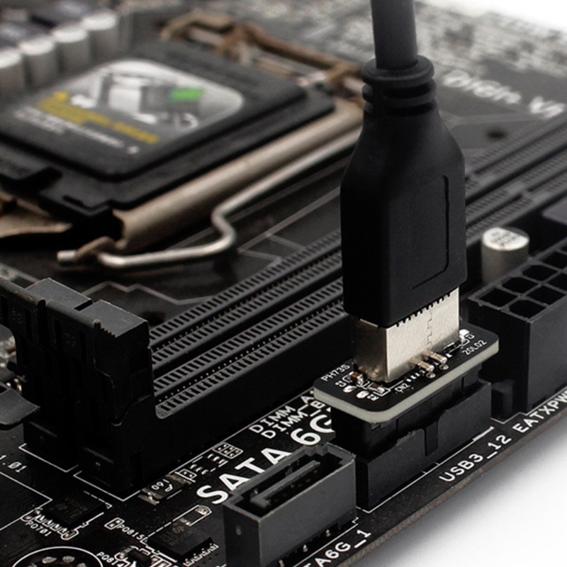 Bộ chuyển đổi BT USB 3 0 Type-E Female sang 19-Pin Male để kết nối bo mạch chủ bên trong - Bộ chia tiêu đề dọc cho loại
