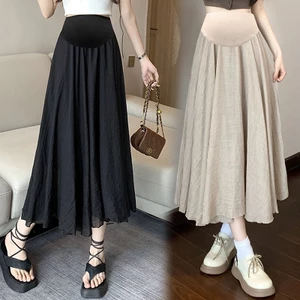 Đầm Cotton Lanh Mỏng Dáng Chữ a Thời Trang Mùa Hè Cho Mẹ Bầu