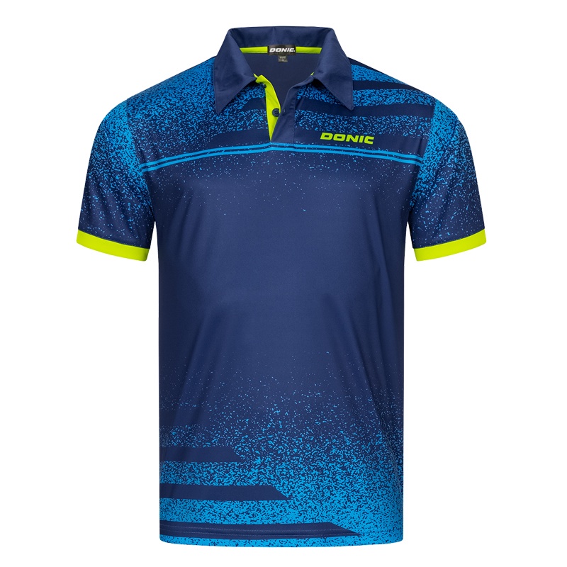 Áo polo thể thao nam nữ Donnie Blue đích thực bóng bàn, cầu lông