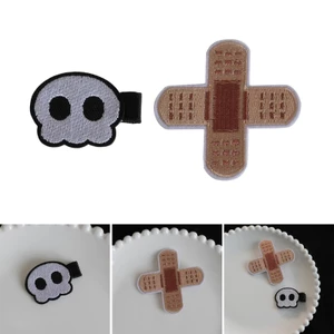 YOI Halloween Đảng Chữ Thập Đầu Lâu Kẹp Tóc Nữ Phong Cách Punk Quyến Rũ Kẹp Tóc Thẩm Mỹ Goth Phong Cách Phụ Kiện Tóc