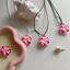 Flgo Hoa Vòng Cổ 3D Hoa Mặt Dây Chuyền Charm Neckchain Có Thể Điều Chỉnh Dây PU Ngọt Ngào Bé Gái Thời Trang Mùa Hè Trang Sức Piec
