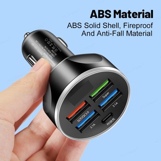 Tẩu Sạc Trên Ô Tô 5 Cổng USB Type C PD QC3.0
