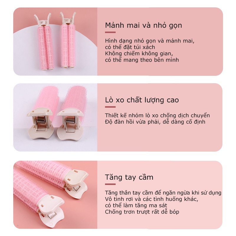 Dụng cụ uốn tóc xoăn bằng nhựa phong cách Hàn Quốc