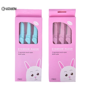 Kuzhen Bộ 3 Dao Cạo Lông Mày / Lông Mặt / Mắt Đa Năng