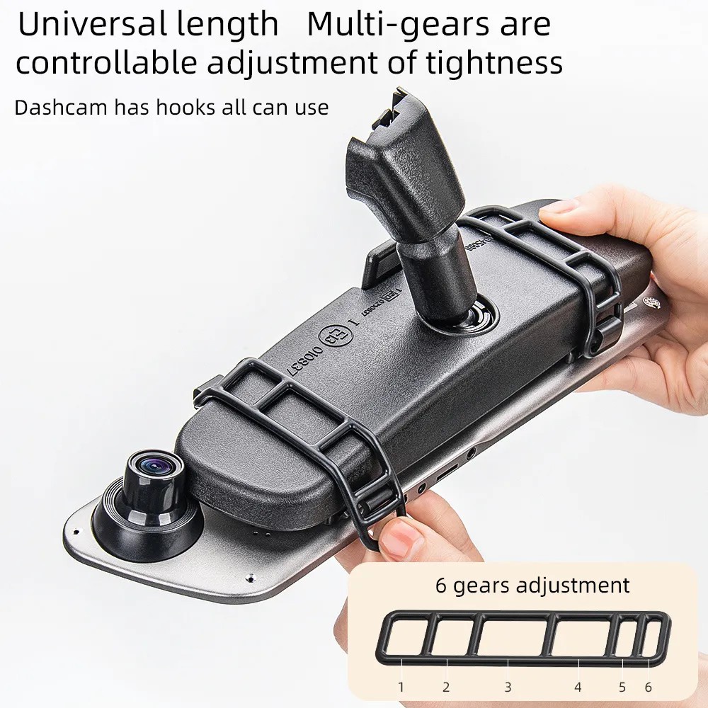 1 Dây Đai Silicon Co Giãn Cố Định Camera Hành Trình / Gương Chiếu Hậu Xe Hơi DVR GPS Có Thể Điều Chỉnh