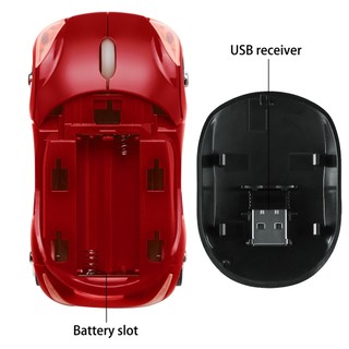 Chuột không dây 2.4GHz 1600 DPI Tạo Hình Xe Hơi Thể Thao Ferrari