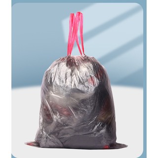 COMBO 5 cuộn túi đựng rác có dây rút Kích thước mỗi túi 45x50cm Chịu lực 10kg 15 cái/ cuộn SUNNY DAY