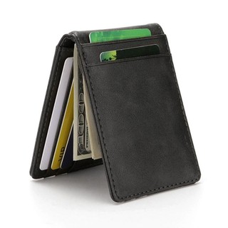 Ví Nam HOBBYIN, Kẹp Tiền Đựng Thẻ Ví Ngắn, Mini Siêu Mỏng Chống Trộm Swipe PULeather ID Gói Nam