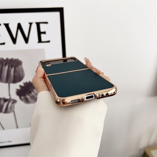 Bao da khung mỏng mạ điện bao da samsung galaxy z flip 5 z flip 4 z flip 5 ultra thin vỏ cứng pc