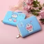 SQ11 Doremon Hoạt Hình Dễ Thương Ngắn Dây Kéo Ví Nhiều Thẻ Túi Chống Từ Tính Thời Trang Cá Tính