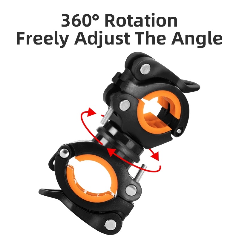 Giày ROCKBROS 360 Độ Với Thiết Kế Xoay 360 Độ Cá Tính° Giá Đỡ Đèn Pin LED Đầu Xoay Cố Định Phía Trước / Sau Xe Đạp