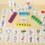 MCODECOVED Chữ Chính tả Khối Thư Học Chữ Flashcards Nhận thức Trò chơi Phù hợp với Khối Xây dựng Trò chơi Trẻ em Thẻ Flash Thẻ Từ Tiếng Anh
