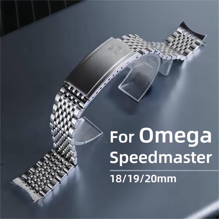 Dây Đồng Hồ Bằng Thép Mỏng 18 19 20mm Cho Omega Speedmaster