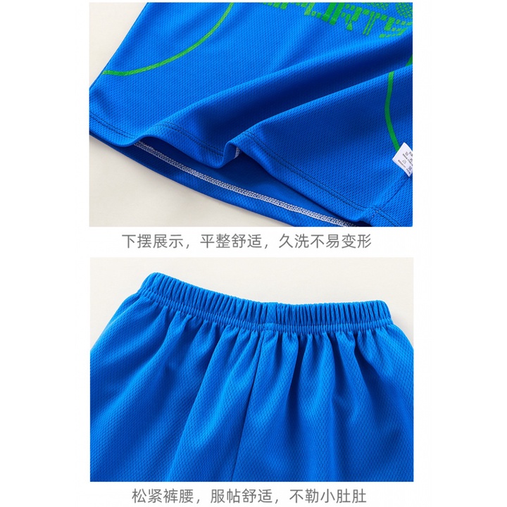 Quần Áo Trẻ Em 90-160CM Áo Jersey Tay Ngắn Cho Trẻ Em Bé Gái Nhanh Khô Hai Mảnh Quần Short Phù Hợp Với Trẻ Em Vừa Lớn Trẻ Em