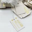 BORAGETE 100 Chiếc Giá Trang Sức Nhãn Tròn Hình Chữ Nhật Vàng / Bạc Cạnh Trống Trang Sức Hangtags