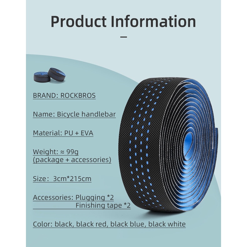 ROCKBROS Băng Quấn Tay Lái Xe Đạp Chống Trượt Thoáng Khí