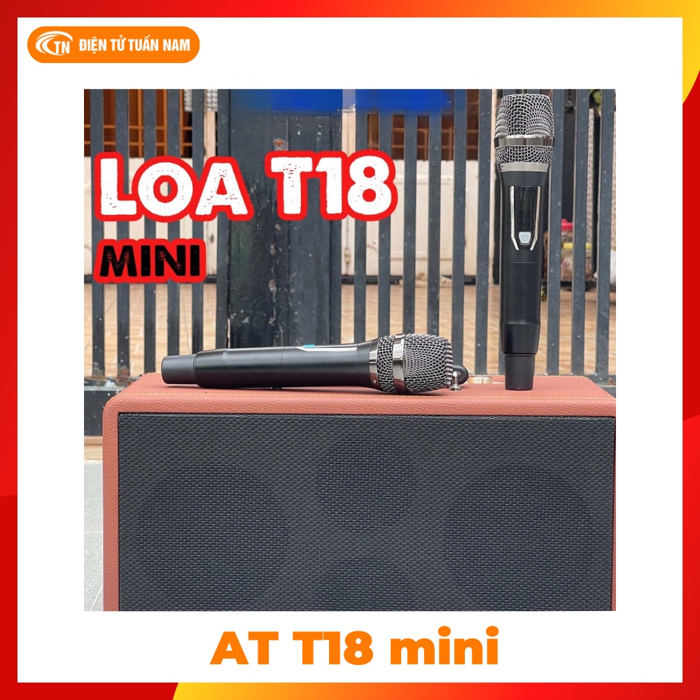 Loa karaoke bluetooth di động AT T18 mini 2 Micro UHF không dây cao cấp