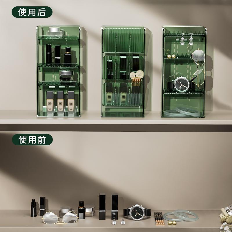 Kệ Đựng Đồ Dùng / Mỹ Phẩm / Trang Sức Để Bàn Trong Suốt Tiện Dụng Hộp đựng kính  Tủ đựng đồ vệ sinh  Phòng vệ sinh  Kệ đựng đồ trang sức  Kệ đựng mỹ phẩm  Kệ để bàn  Giá đỡ trong suốt