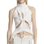 Pealike Nữ Cắt Crop Thời Trang Slim-Fit Dệt Kim Xe Tăng Nữ Xoắn-Knot Camisole Mùa Hè Không Tay Camis Áo