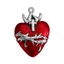 Miss * Retro Heart Charm Skull Mặt dây chuyền trang trí trang trí cho bông tai và dây chuyền DIY