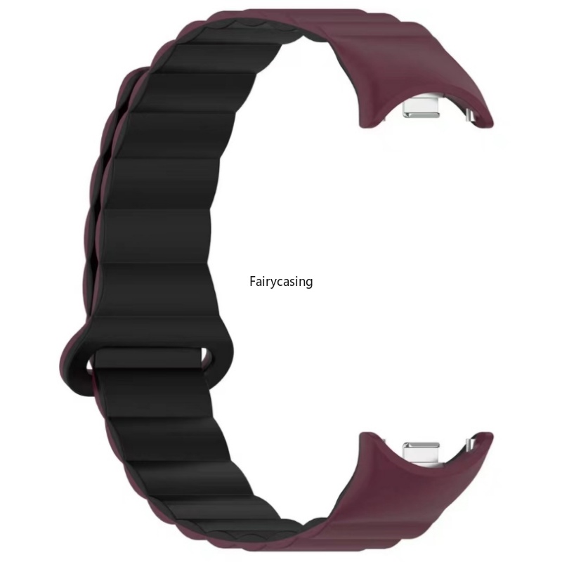 Dây đeo từ tính cho Xiaomi Mi Band 8 Vòng đeo tay thể thao silicon màu kép cho Xiaomi Band 10 9 8NFC Đồng hồ thay thế dây đeo cổ tay thông gió