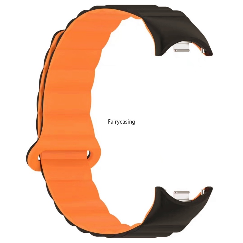 Dây đeo từ tính cho Xiaomi Mi Band 8 Vòng đeo tay thể thao silicon màu kép cho Xiaomi Band 10 9 8NFC Đồng hồ thay thế dây đeo cổ tay thông gió