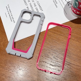Ốp điện thoại chống sốc mạnh 2 trong 1 chặn màu MỚI cho IPhone 11 13 Pro Max Promax XS MAX X Vỏ cứng PC