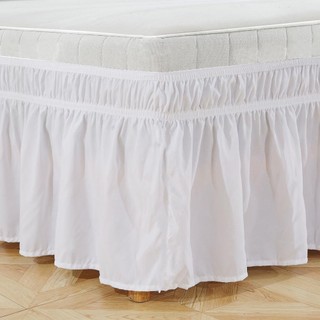 Váy ngủ SOULSPACE, Xù giường co giãn có thể tháo rời, Đồ trang trí bên giường mềm Polyester Màu trơn Giường váy bên phòng ngủ