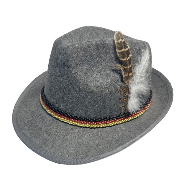 YOI Lông Vũ Trang Trí Mũ Derby Chống Nắng Mũ Fedora Nhẹ Cho Cắm Trại Du Lịch