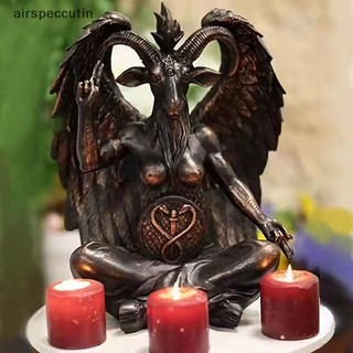Airspecutin Satan Dê Baphomet Tượng Cửa Gõ Tấm Trang Trí Tường Mảng Bám Nhựa Thủ Công Đồ Trang Trí Tôn Giáo Điêu Khắc Trang Trí Nhà EN