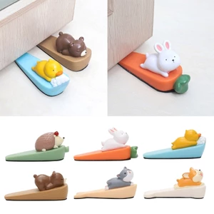 OXXGGKAO Hoạt Hình Chặn Cửa Nêm Cửa Bảo Vệ Ngón Tay Họa Tiết Động Vật Khối Cửa Vui Vẻ Chức Năng Phụ Kiện Nhà Pa