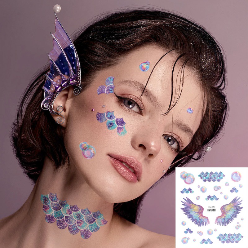 Hình Xăm Dán Tạm Thời Hình Cánh Bướm 3D Kim Tuyến Lấp Lánh Trang Trí Nghệ Thuật Cơ Thể / Mặt / Mắt / Cơ Thể Chống Thấm Nước