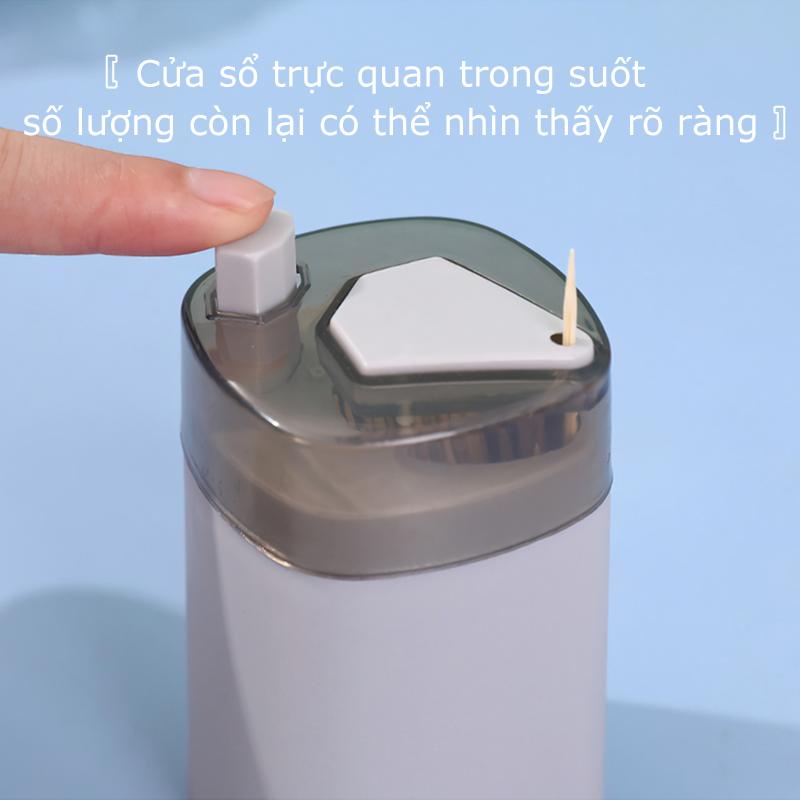 Hộp Đựng Tăm Tự Động Bật Thông Minh Lúa Mạch - Lọ Đựng Tăm - Hũ Đựng Tăm Xỉa Răng Tự động