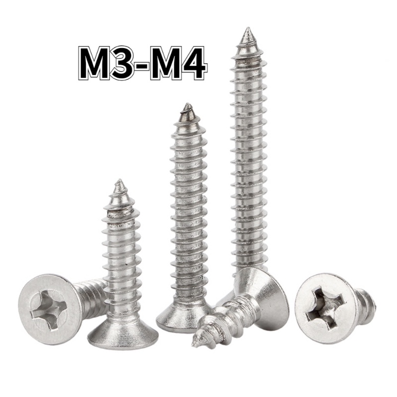 Vít Đầu Dẹt Tự Điều Chỉnh sus304 m3-m3.5 Chuyên Dụng