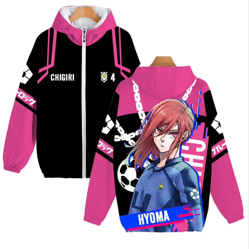 Blue Lock Clothes Blue Lock Anime Zipper Cosplay Costume 3D