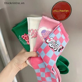 Thi vớ nữ mùa xuân và mùa thu mỹ retro cá tính giữa ống vớ nghệ thuật đại học gió vớ thể thao vớ bông vn