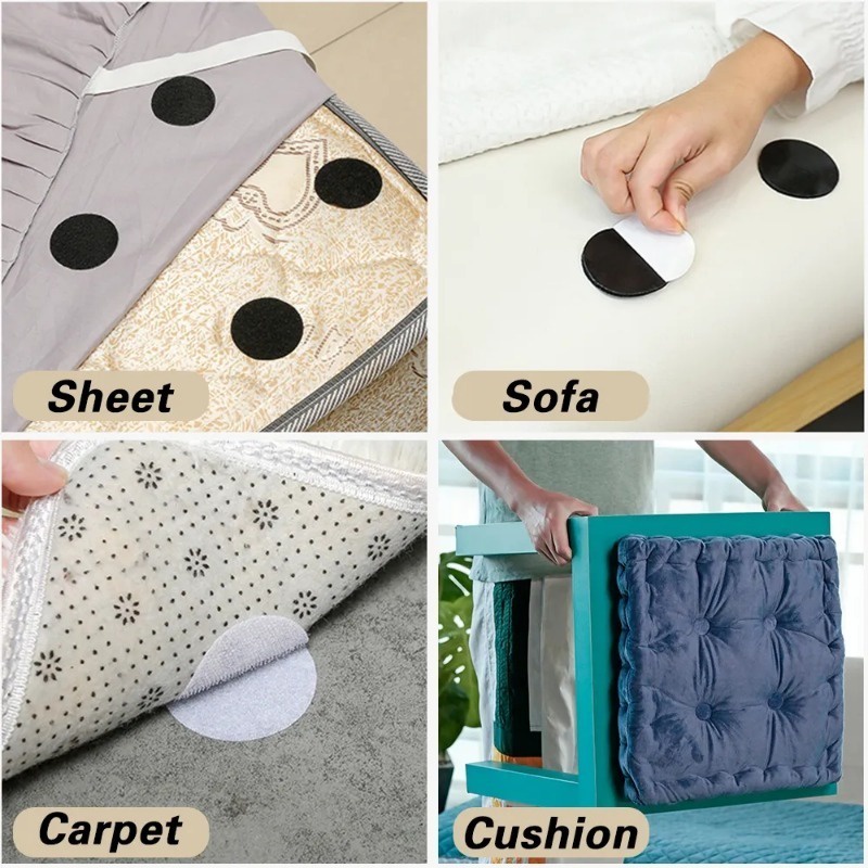 Miếng Dán Cố Định Drap giường / Thảm Hai Mặt Bằng Nilon Chống Trượt Tiện Dụng