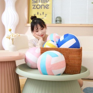 MCODECOVED Mô Phỏng Bóng Chuyền Sang Trọng Đồ Chơi Phòng Khách Thoải Mái Búp Bê Bóng Đá Sáng Tạo Búp Bê Ném Gối Ngủ Gối Quà Tặng Sinh Nhật Trang Trí Nhà Bóng Rổ Đồ Chơi Nhồi Bông