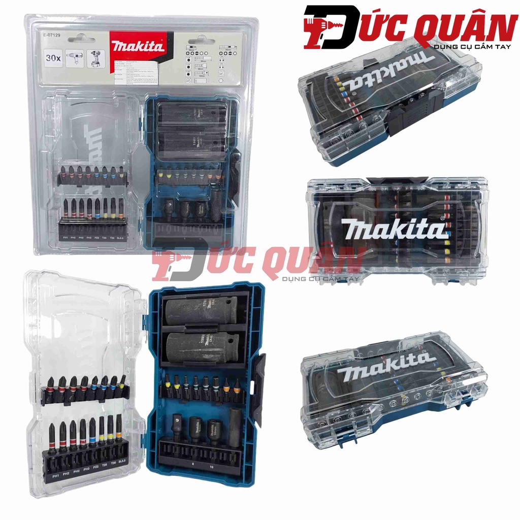 Bộ mũi vít và đầu túy 30 chi tiết Makita E-07129 | Shopee Việt Nam