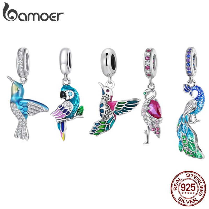 Bamoer Mặt Dây Chuyền Hình Chim bạc 925 Thời Trang Cho Nữ