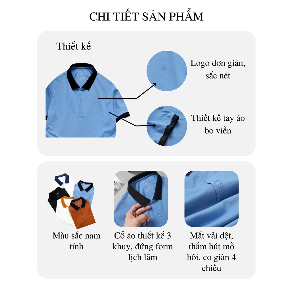 Mô tả Áo polo công sở nam ngắn tay Gapazi chất liệu thoáng mát, chống nhăn, màu sắc đơn giản trẻ trung, năng động GAP.009 - 2
