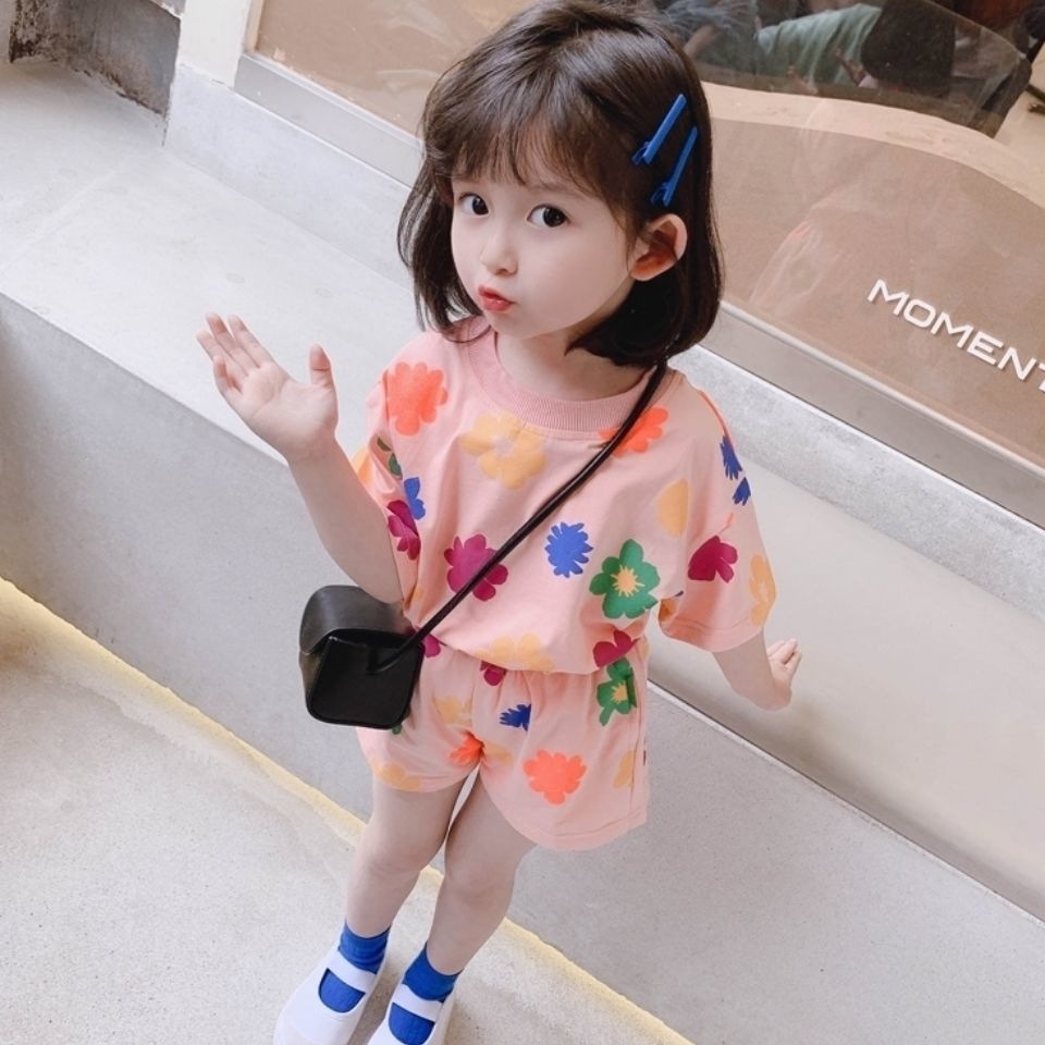 90-150cm Quần Áo Trẻ Em Mùa Hè Phong Cách Mới Nhà Quần Áo Bé Trai Bé Gái Điều Hòa Không Khí Quần Áo Mỏng Tay Ngắn Thể Thao Top Phù Hợp Với Hợp Thời Trang