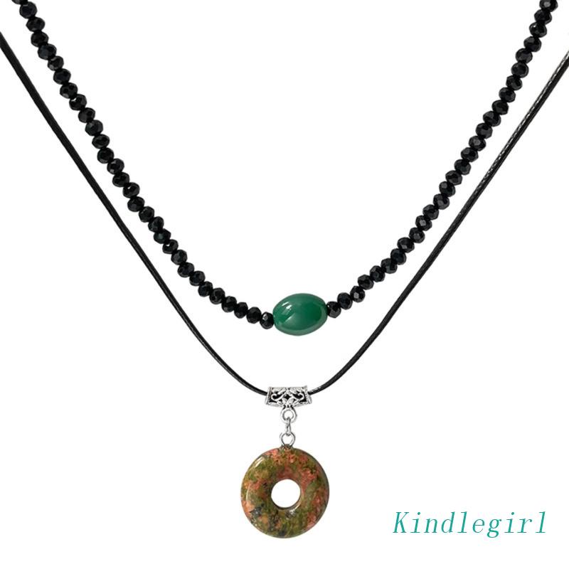 Vòng Cổ Choker Nhiều Lớp Đính Hạt Phong Cách Vintage Thời Trang