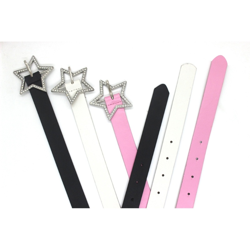 KING Hot Girl Dây Thắt Lưng Phương Tây Siêu Nổ Pha Lê Star-Buckle Cho Quần Jean